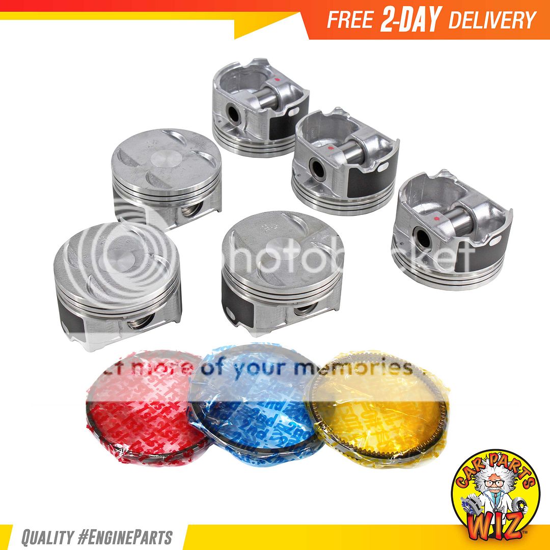 Pistons and Rings Fits 0811 Honda Pilot 3.5L V6 SOHC 24v J35Z2 J35Z3